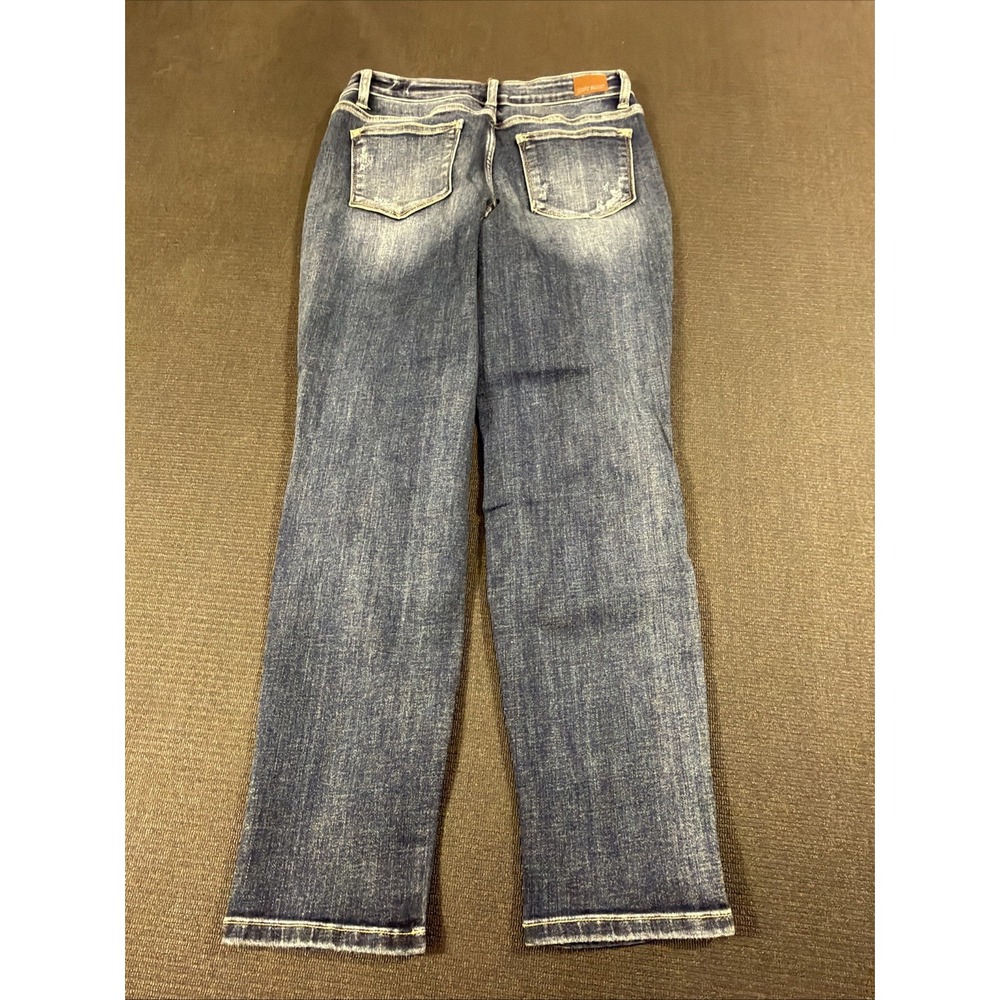 Judy Blue Mid Rise Cuffed Destroy Boyfriend Size 9/29 - Picture 8 of 8